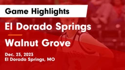 El Dorado Springs  vs Walnut Grove  Game Highlights - Dec. 23, 2023