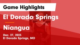 El Dorado Springs  vs Niangua Game Highlights - Dec. 27, 2023