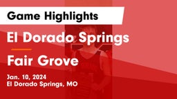 El Dorado Springs  vs Fair Grove  Game Highlights - Jan. 10, 2024