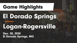 El Dorado Springs  vs Logan-Rogersville  Game Highlights - Dec. 28, 2020