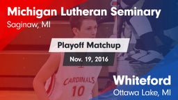 Matchup: Michigan Lutheran vs. Whiteford  2016