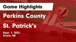 Perkins County  vs St. Patrick's  Game Highlights - Sept. 1, 2022