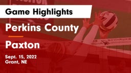 Perkins County  vs Paxton  Game Highlights - Sept. 15, 2022