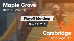 Matchup: Maple Grove vs. Cambridge  2016