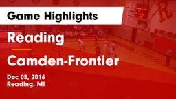 Reading  vs Camden-Frontier  Game Highlights - Dec 05, 2016