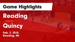 Reading  vs Quincy  Game Highlights - Feb. 2, 2018