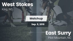 Matchup: West Stokes High vs. East Surry  2016
