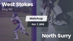 Matchup: West Stokes High vs. North Surry  2016