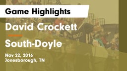 David Crockett  vs South-Doyle  Game Highlights - Nov 22, 2016