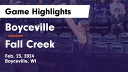 Boyceville  vs Fall Creek  Game Highlights - Feb. 23, 2024