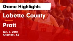 Labette County  vs Pratt  Game Highlights - Jan. 5, 2018