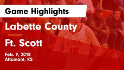 Labette County  vs Ft. Scott Game Highlights - Feb. 9, 2018