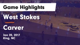 West Stokes  vs Carver  Game Highlights - Jan 20, 2017