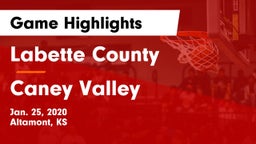 Labette County  vs Caney Valley  Game Highlights - Jan. 25, 2020