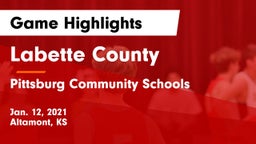 Labette County  vs Pittsburg Community Schools Game Highlights - Jan. 12, 2021