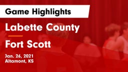 Labette County  vs Fort Scott  Game Highlights - Jan. 26, 2021