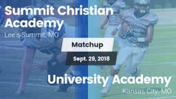 Matchup: Summit Christian vs. University Academy 2018