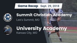 Recap: Summit Christian Academy vs. University Academy 2018