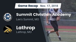 Recap: Summit Christian Academy vs. Lathrop  2018