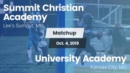 Matchup: Summit Christian vs. University Academy 2019
