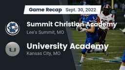 Recap: Summit Christian Academy vs. University Academy 2022