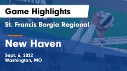St. Francis Borgia Regional  vs New Haven  Game Highlights - Sept. 6, 2022