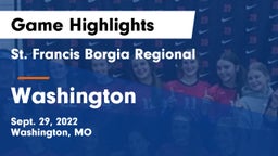 St. Francis Borgia Regional  vs Washington  Game Highlights - Sept. 29, 2022