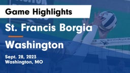 St. Francis Borgia  vs Washington  Game Highlights - Sept. 28, 2023