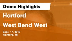 Hartford  vs West Bend West  Game Highlights - Sept. 17, 2019