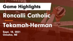 Roncalli Catholic  vs Tekamah-Herman  Game Highlights - Sept. 18, 2021
