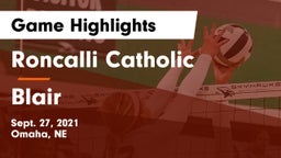 Roncalli Catholic  vs Blair  Game Highlights - Sept. 27, 2021