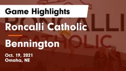 Roncalli Catholic  vs Bennington  Game Highlights - Oct. 19, 2021