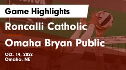 Roncalli Catholic  vs Omaha Bryan Public  Game Highlights - Oct. 14, 2022