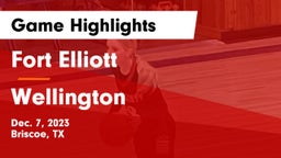Fort Elliott  vs Wellington  Game Highlights - Dec. 7, 2023