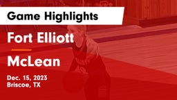 Fort Elliott  vs McLean Game Highlights - Dec. 15, 2023