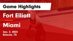 Fort Elliott  vs Miami  Game Highlights - Jan. 2, 2024