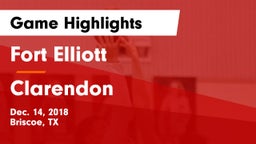Fort Elliott  vs Clarendon  Game Highlights - Dec. 14, 2018