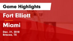 Fort Elliott  vs Miami  Game Highlights - Dec. 21, 2018