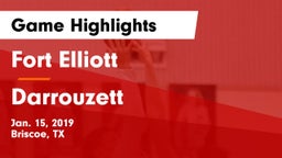 Fort Elliott  vs Darrouzett Game Highlights - Jan. 15, 2019