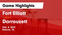 Fort Elliott  vs Darrouzett Game Highlights - Feb. 8, 2019