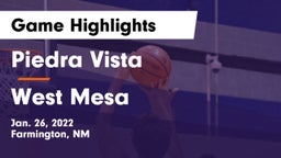 Piedra Vista  vs West Mesa  Game Highlights - Jan. 26, 2022