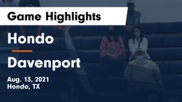 Hondo  vs Davenport Game Highlights - Aug. 13, 2021
