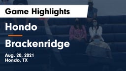 Hondo  vs Brackenridge  Game Highlights - Aug. 20, 2021