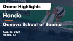 Hondo  vs Geneva School of Boerne Game Highlights - Aug. 20, 2022