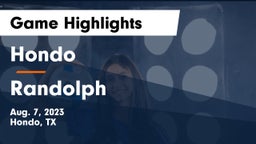 Hondo  vs Randolph  Game Highlights - Aug. 7, 2023