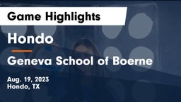 Hondo  vs Geneva School of Boerne Game Highlights - Aug. 19, 2023