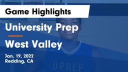 University Prep  vs West Valley Game Highlights - Jan. 19, 2022
