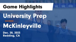 University Prep  vs McKinleyville  Game Highlights - Dec. 28, 2023