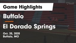 Buffalo  vs El Dorado Springs  Game Highlights - Oct. 20, 2020