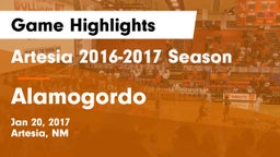 Artesia  2016-2017 Season vs Alamogordo Game Highlights - Jan 20, 2017